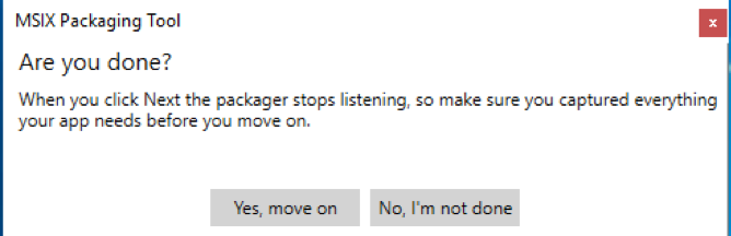 Once configuration is complete, click "Yes, move on"